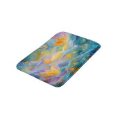 Tapis De Bain Lotus dorés abstraits fleurs flottantes (Angle)