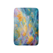 Tapis De Bain Lotus dorés abstraits fleurs flottantes (Devant (Vertical))