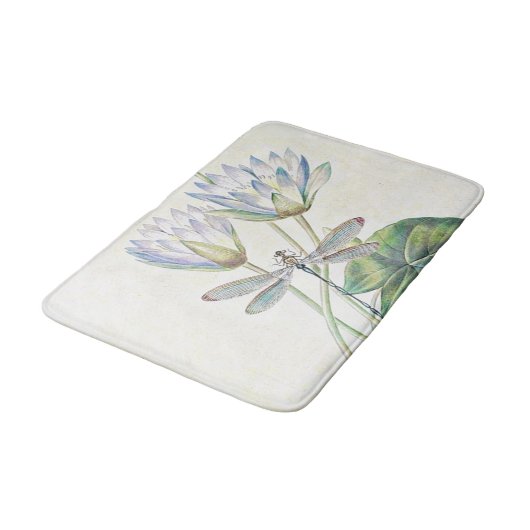 Tapis De Bain Lotus et libellules (Angle)