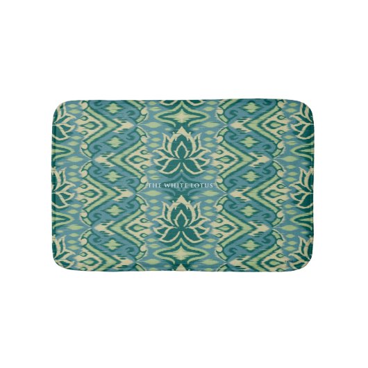 Tapis De Bain Lotus Ikat Motif - Le Lotus Blanc (Devant)