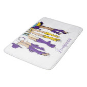 Tapis De Bain Louisiana Dames Mode Cowboy Boot violet jaune (Angle)