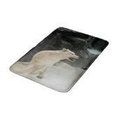 Tapis De Bain Loup blanc (Angle)