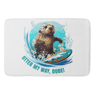 Tapis De Bain Loutre 841 Loutre qui fait du Surf Elle vole des p