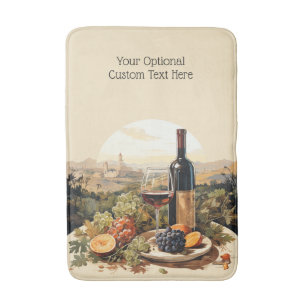 Tapis De Bain Louveur de vin de texte personnalisé
