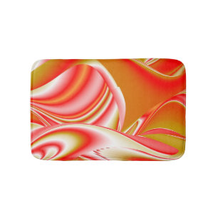 Tapis De Bain Love and Gold Abstrait 3D Rainbowart