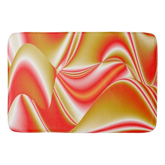 Tapis De Bain Love and Gold Abstrait 3D Rainbowart (Devant)