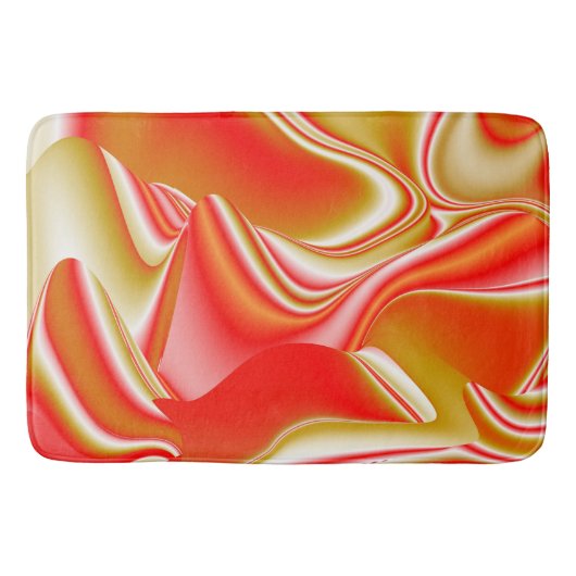 Tapis De Bain Love and Gold Abstrait 3D Rainbowart (Devant)