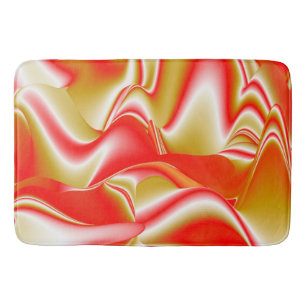 Tapis De Bain Love and Gold Abstrait 3D Rainbowart
