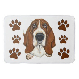Tapis De Bain Love Me Dog Basset Hound