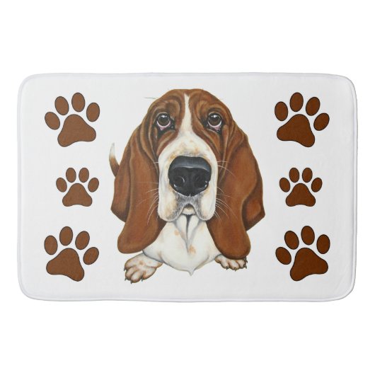 Tapis De Bain Love Me Dog Basset Hound (Devant)