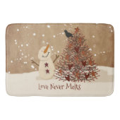 Tapis De Bain Love Never Melts Snowman Bath Mat (Devant)