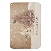 Tapis De Bain Love Never Melts Snowman Bath Mat (devant Vertical)