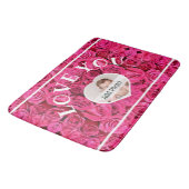 Tapis De Bain Love You Heart Photo Red Roses Modern Script migno (Angle)