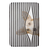 Tapis De Bain Lrayures noir et blanc moderne drôle chien moderne (devant Vertical)