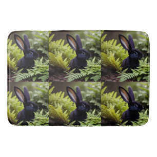 Tapis De Bain Lucifer le lapin noir : un ensemble sombre de méfa