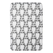 Tapis De Bain Lumière Élégante Noir et Blanc : 0 à 9 (devant Vertical)