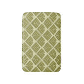Tapis De Bain Lumière Motif carré feuille or Lime (Devant (Vertical))