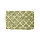Tapis De Bain Lumière Motif carré feuille or Lime (Devant)