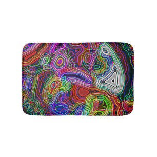 Tapis De Bain Lumières en néon coloré Abstrait arc-en-ciel