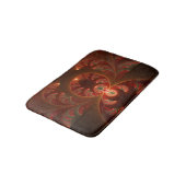 Tapis De Bain Lumineuse Abstrait moderne orange rouge fractal (Angle)