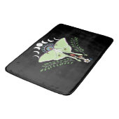 Tapis De Bain Lune Papillon Céleste Éthéré Vert Mystique (Angle)