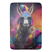 Tapis De Bain Lunettes bleues Funky Donkey (devant Vertical)