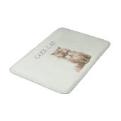 Tapis De Bain Lunettes Cool Cat Marron Violet Menthe (Angle)