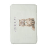 Tapis De Bain Lunettes Cool Cat Marron Violet Menthe (Devant (Vertical))