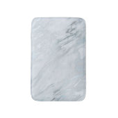 Tapis De Bain lux chic argent métal feuille & blanc gris marbre (Devant (Vertical))