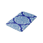 Tapis De Bain Luxe blanc-bleu, ornement turc. (Angle)
