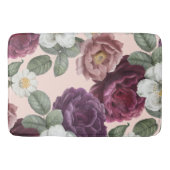 Tapis De Bain Luxe élégant Florals Rose violet (Devant)