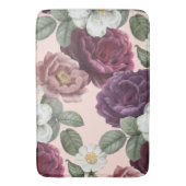 Tapis De Bain Luxe élégant Florals Rose violet (devant Vertical)