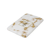 Tapis De Bain Luxe royal élégant Marble Gold monogramme (Angle)