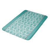 Tapis De Bain Luxueux complexe Abstrait Turquoise (Angle)