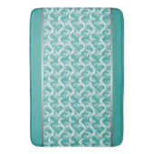 Tapis De Bain Luxueux complexe Abstrait Turquoise (devant Vertical)