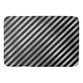 Tapis De Bain Luxueux Mat de bain rayé noir et blanc (Devant)