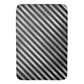 Tapis De Bain Luxueux Mat de bain rayé noir et blanc (devant Vertical)
