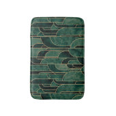Tapis De Bain Luxueux Motif Art déco Vert et Or (Devant (Vertical))