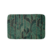 Tapis De Bain Luxueux Motif Art déco Vert et Or (Devant)