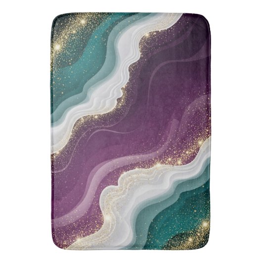 Tapis De Bain Luxury Gold Glitter Marble Pattern (devant Vertical)