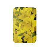 Tapis De Bain Lys Asiatiques Jaunes Floral (Devant (Vertical))