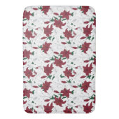 Tapis De Bain Lys de Noël rouges et blancs (devant Vertical)