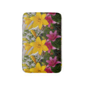 Tapis De Bain Lys jaunes roses Fleurs de fleurs Bath Mat (Devant (Vertical))