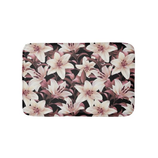 Tapis De Bain Lys sur noir (Devant)
