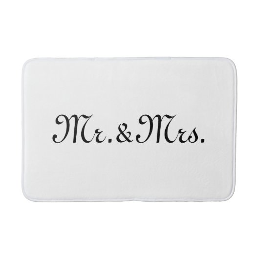 Tapis De Bain M. & Mme noir blanc (Devant)