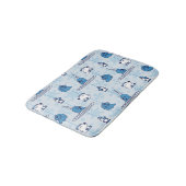 Tapis De Bain M. Narwhal Blue Snowflake Motif (Angle)