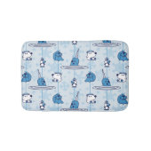 Tapis De Bain M. Narwhal Blue Snowflake Motif (Devant)