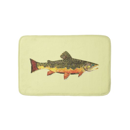 Tapis De Bain M. Trout Whiskers' Brookie, salvelinus fontinalis (Devant)