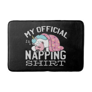Tapis De Bain Ma chemise de sieste officielle - Lazy sommeil Uni