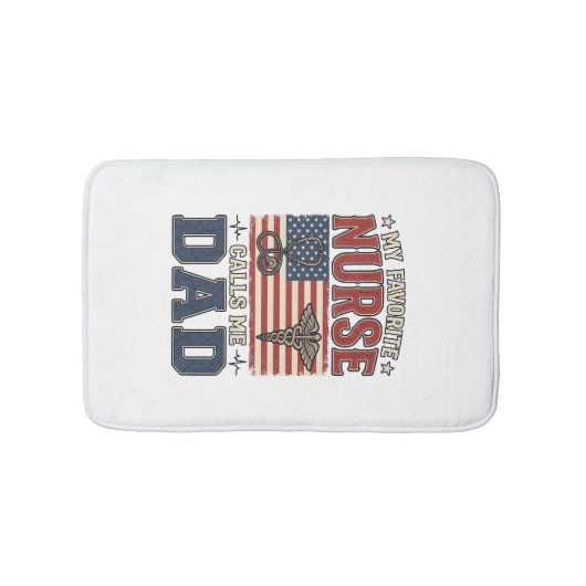Tapis De Bain Ma infirmière préférée m'appelle papa conception d (Devant)